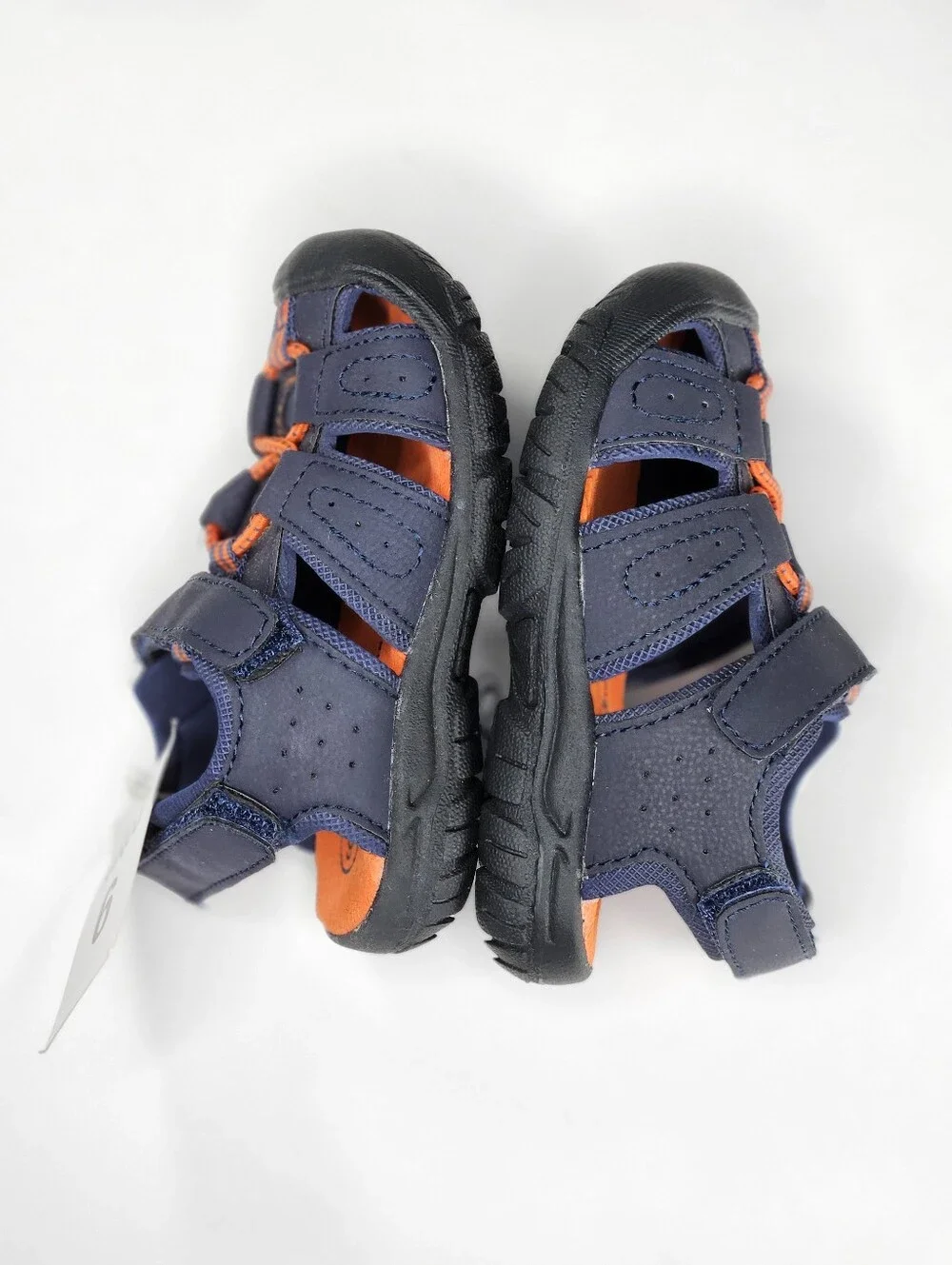 Circo blue and orange kids sandal with strap closures - size 6